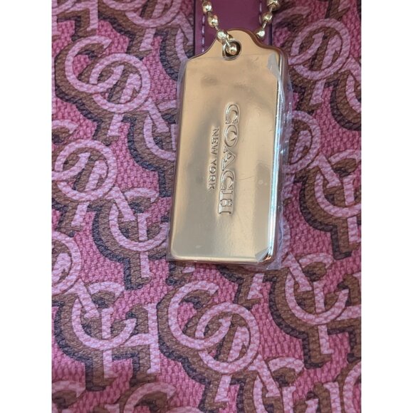 COACH CITY TOTE Monogram Print Coated Canvas Leather Straps CF342 - Picture 3 of 9